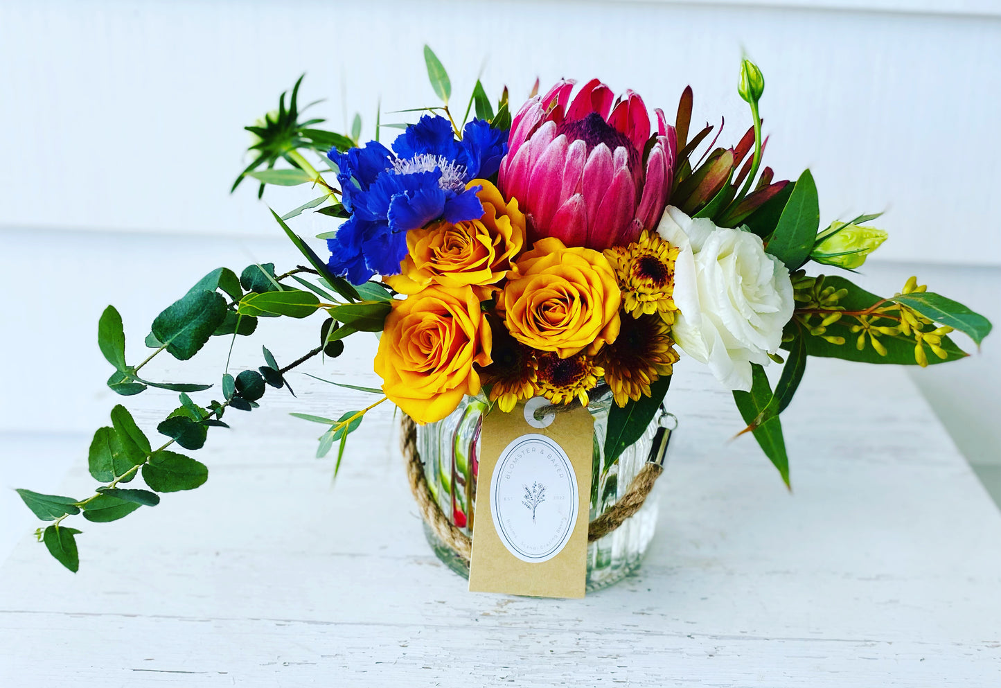 Mini mixed posy in a vase.