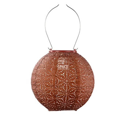 SASHIKO ROUND 20 - COPPER - SOLAR LANTERN