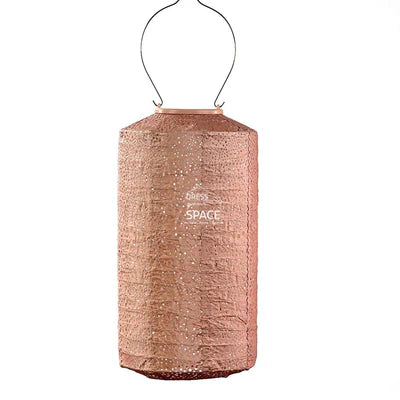 PAISLEY CYLINDER 18 - PINK - SOLAR LANTERN