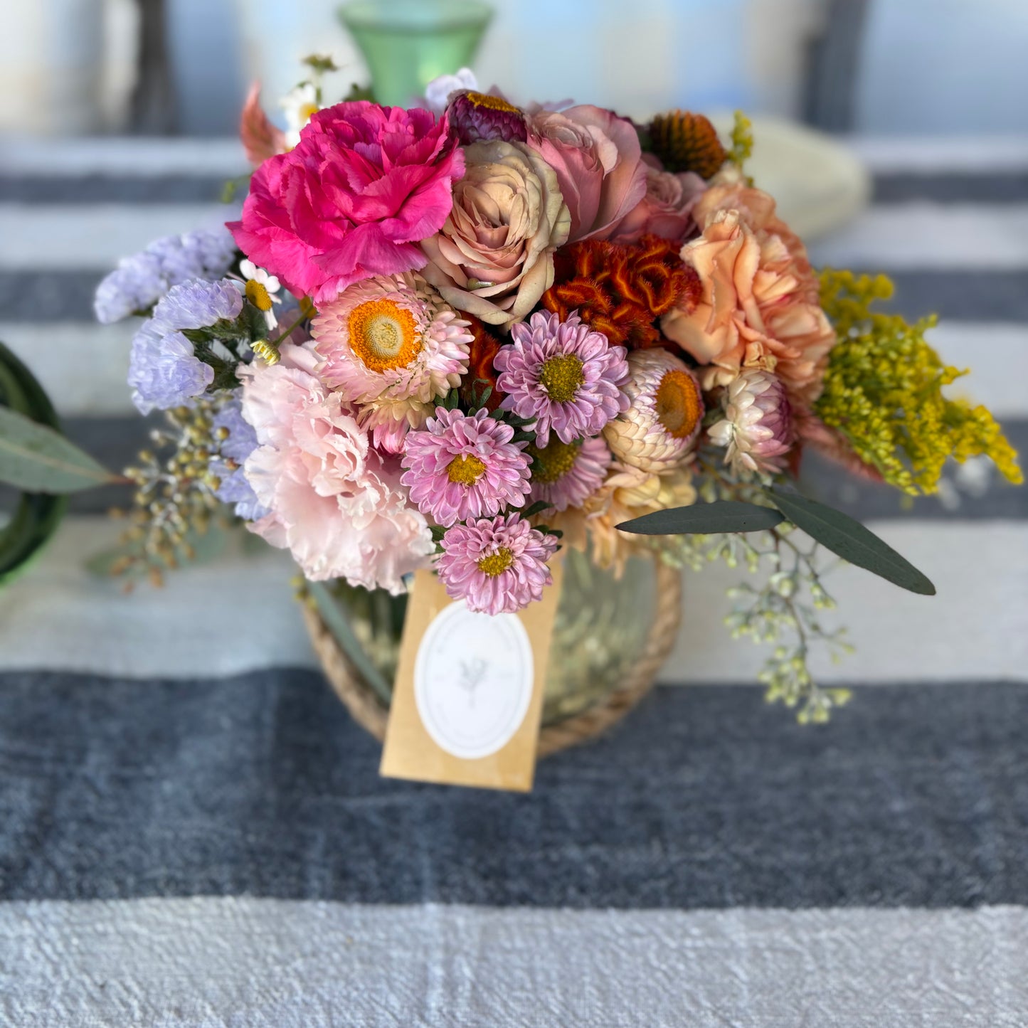 Mini mixed posy in a vase.