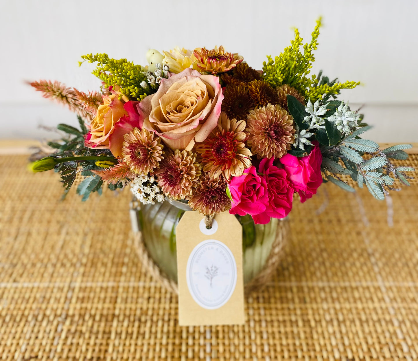 Mini mixed posy in a vase.