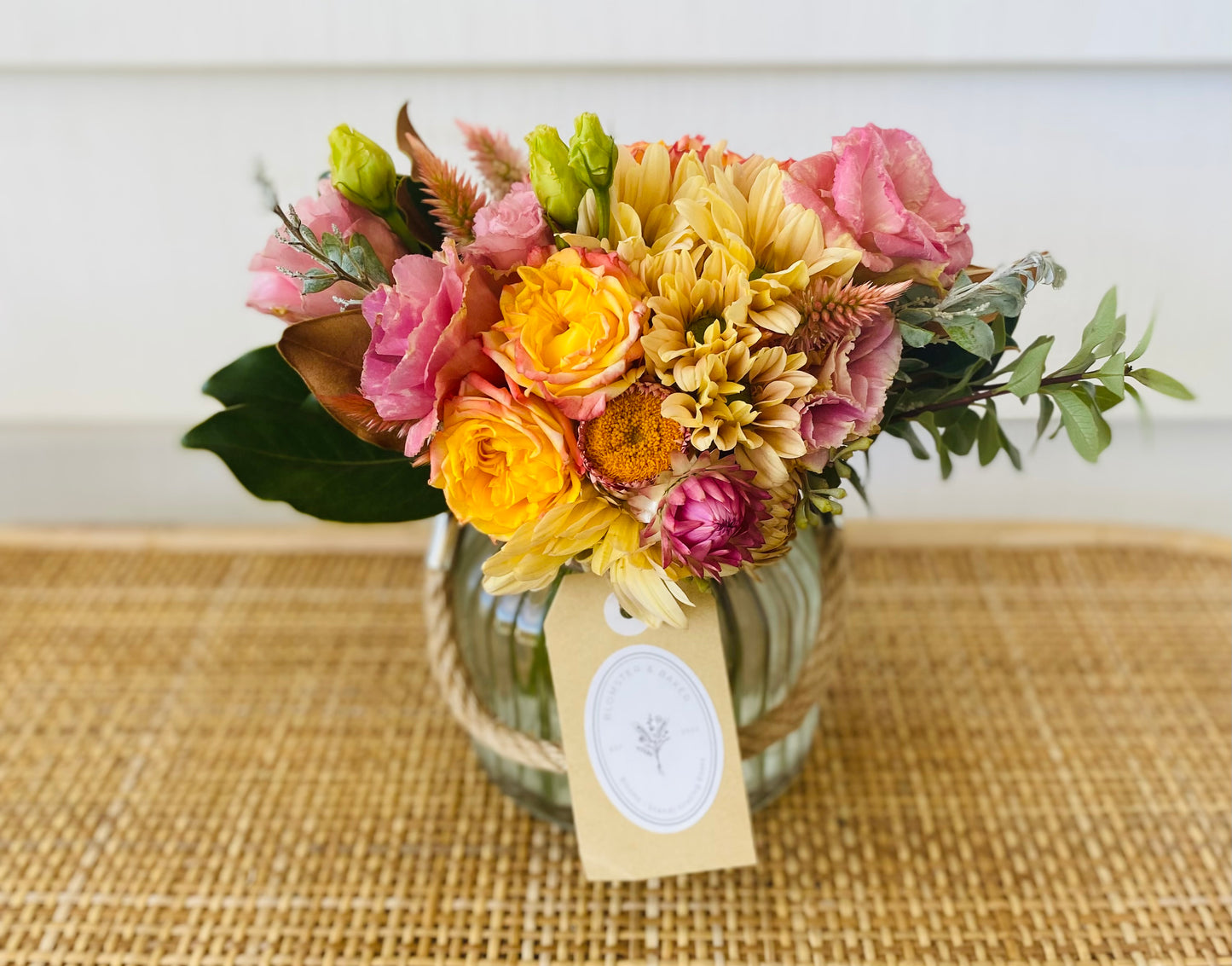 Mini mixed posy in a vase.