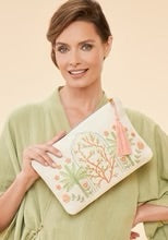 Jute Zip Pouch - Paradise Palms