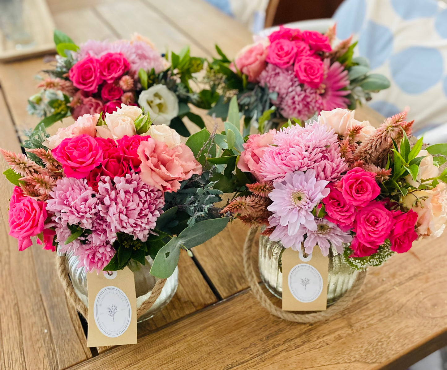 Mini mixed posy in a vase.