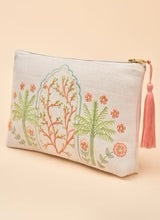 Jute Zip Pouch - Paradise Palms