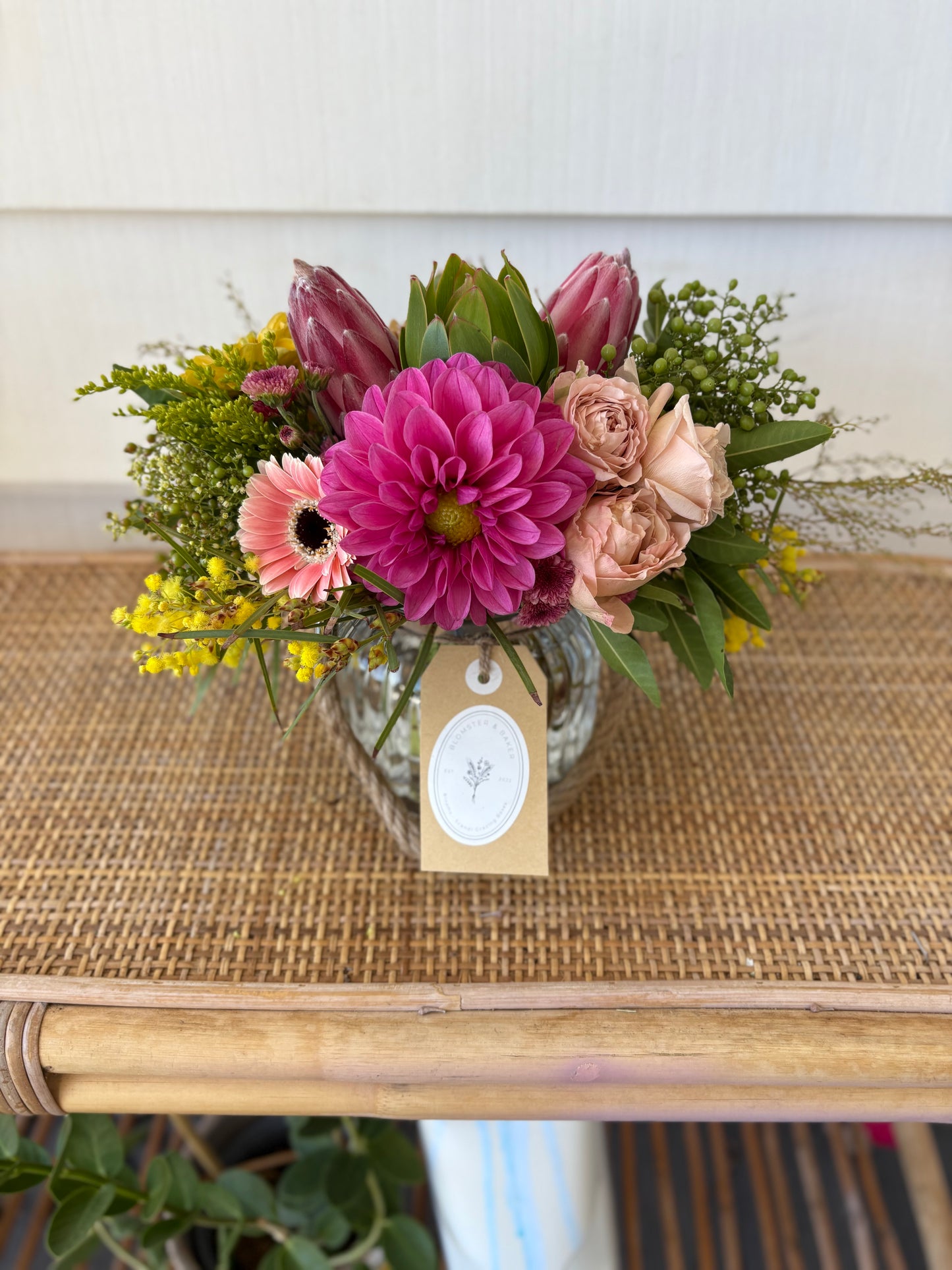 Mini mixed posy in a vase.