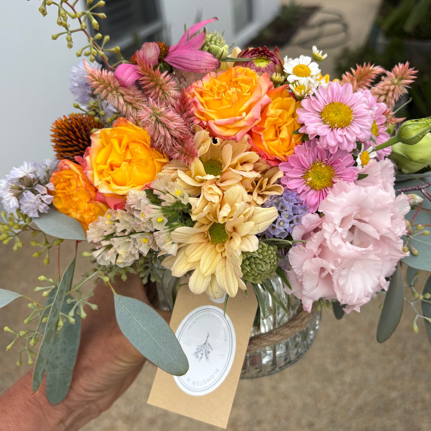 Mini mixed posy in a vase.