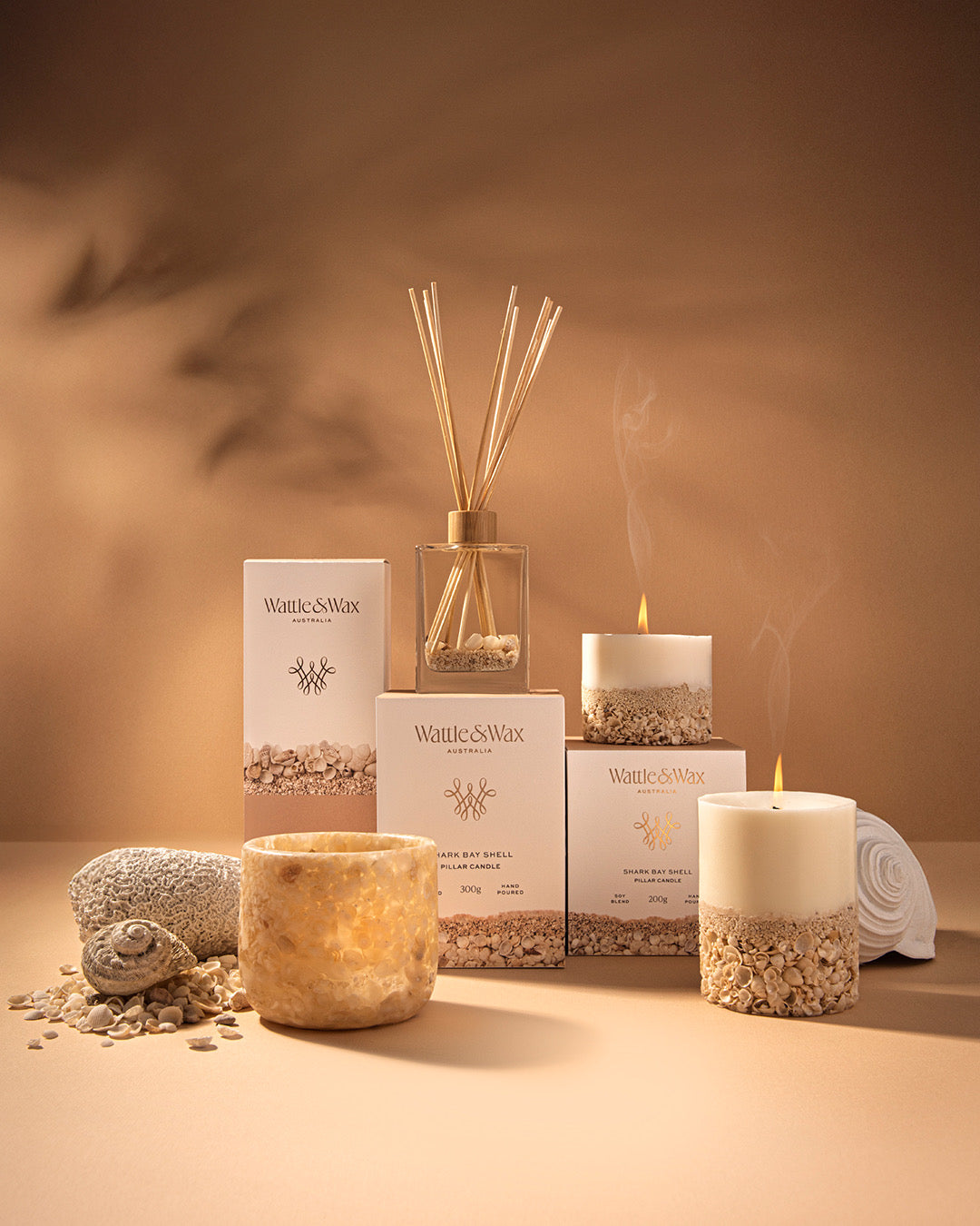 Shark Bay Shell Diffuser. Scent Lychee & Peony