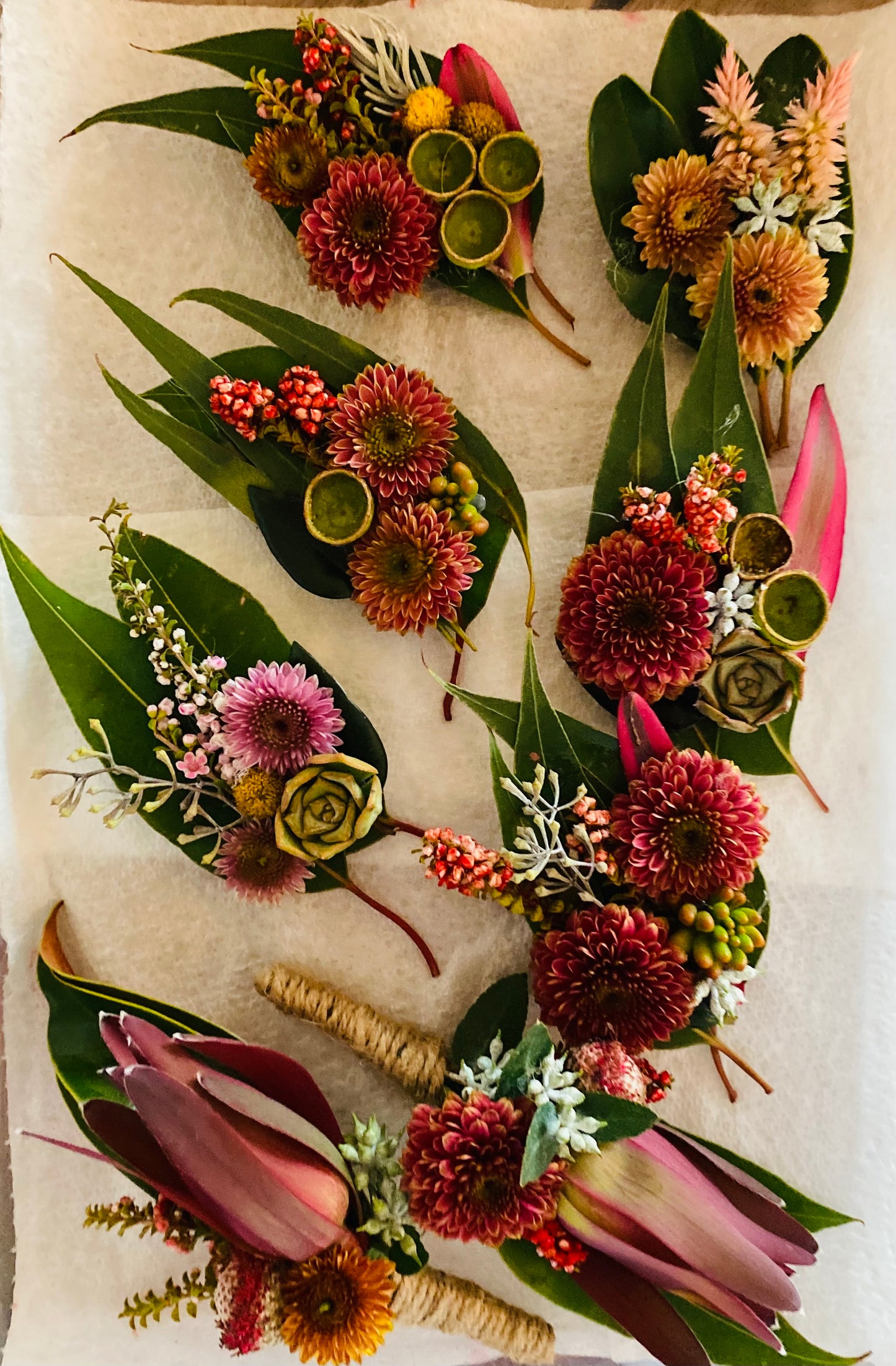 Corsages, Buttonholes and flower crowns
