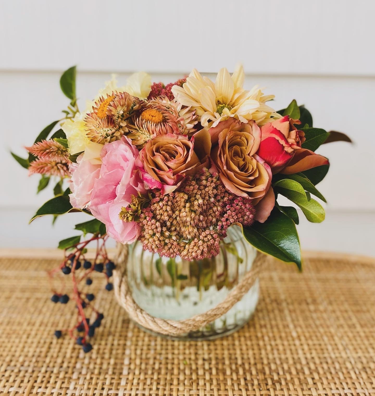 Mini mixed posy in a vase.