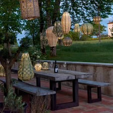 Lumiz lantern-long oval 20-light taupe