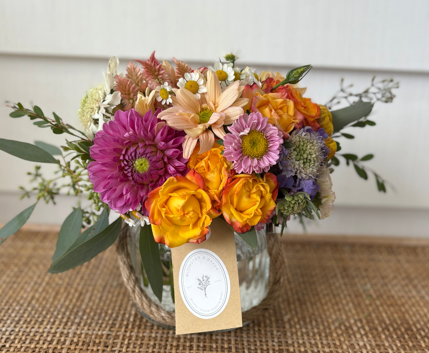 Mini mixed posy in a vase.