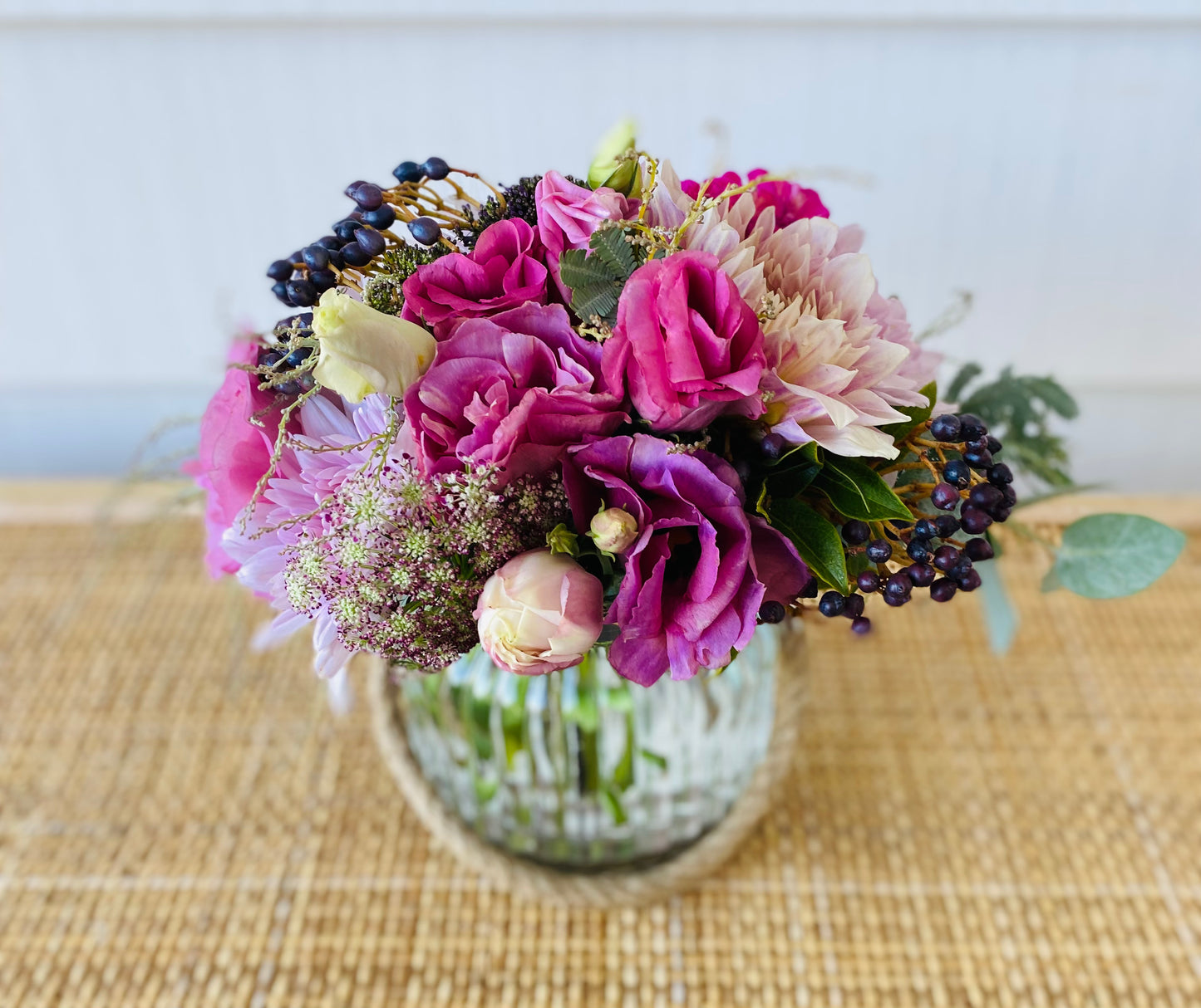 Mini mixed posy in a vase.
