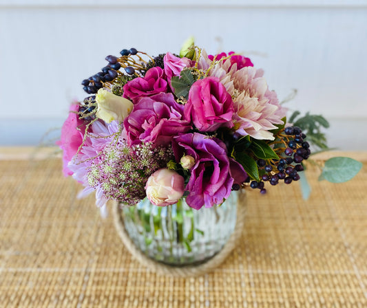 Mini mixed posy in a vase.