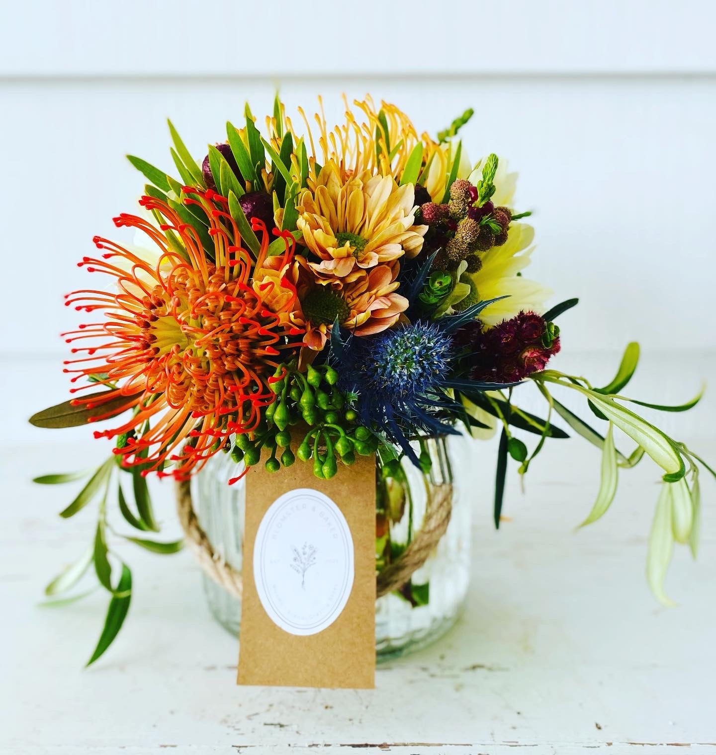 Mini mixed posy in a vase.
