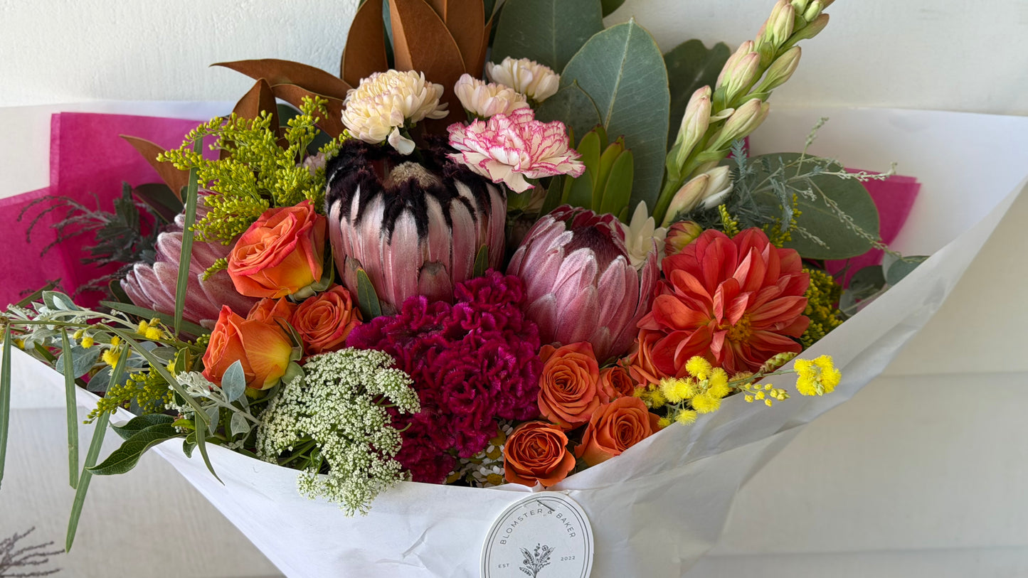 Large Mixed posy ; A mixed bouquet of locally grown flowers and foliage
