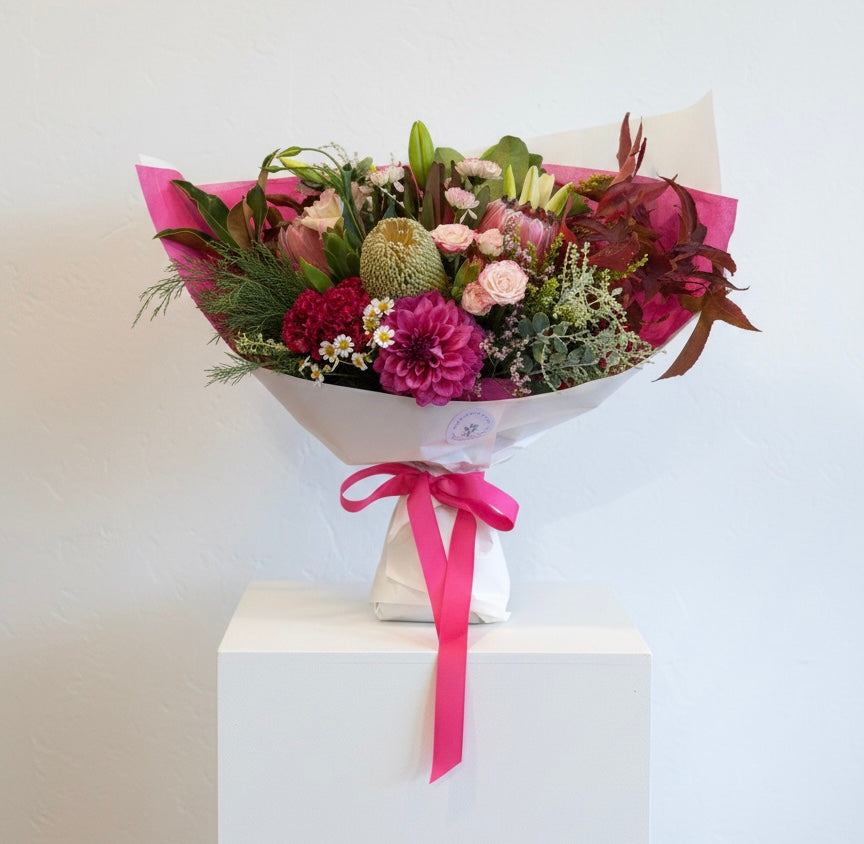 Large Mixed posy ; A mixed bouquet of locally grown flowers and foliage