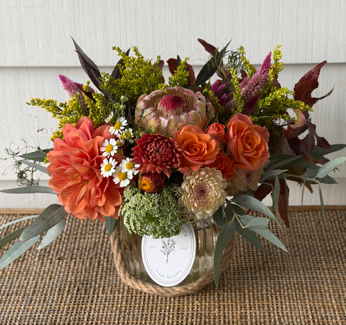 Mini mixed posy in a vase.