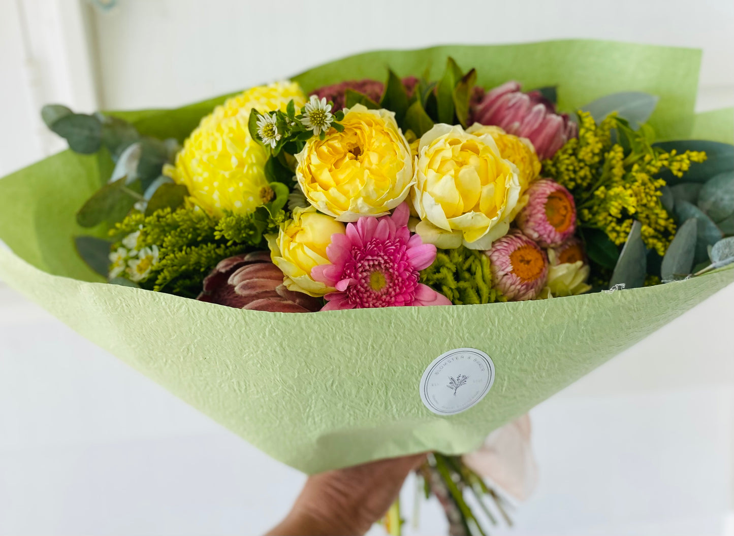 Large Mixed posy ; A mixed bouquet of locally grown flowers and foliage