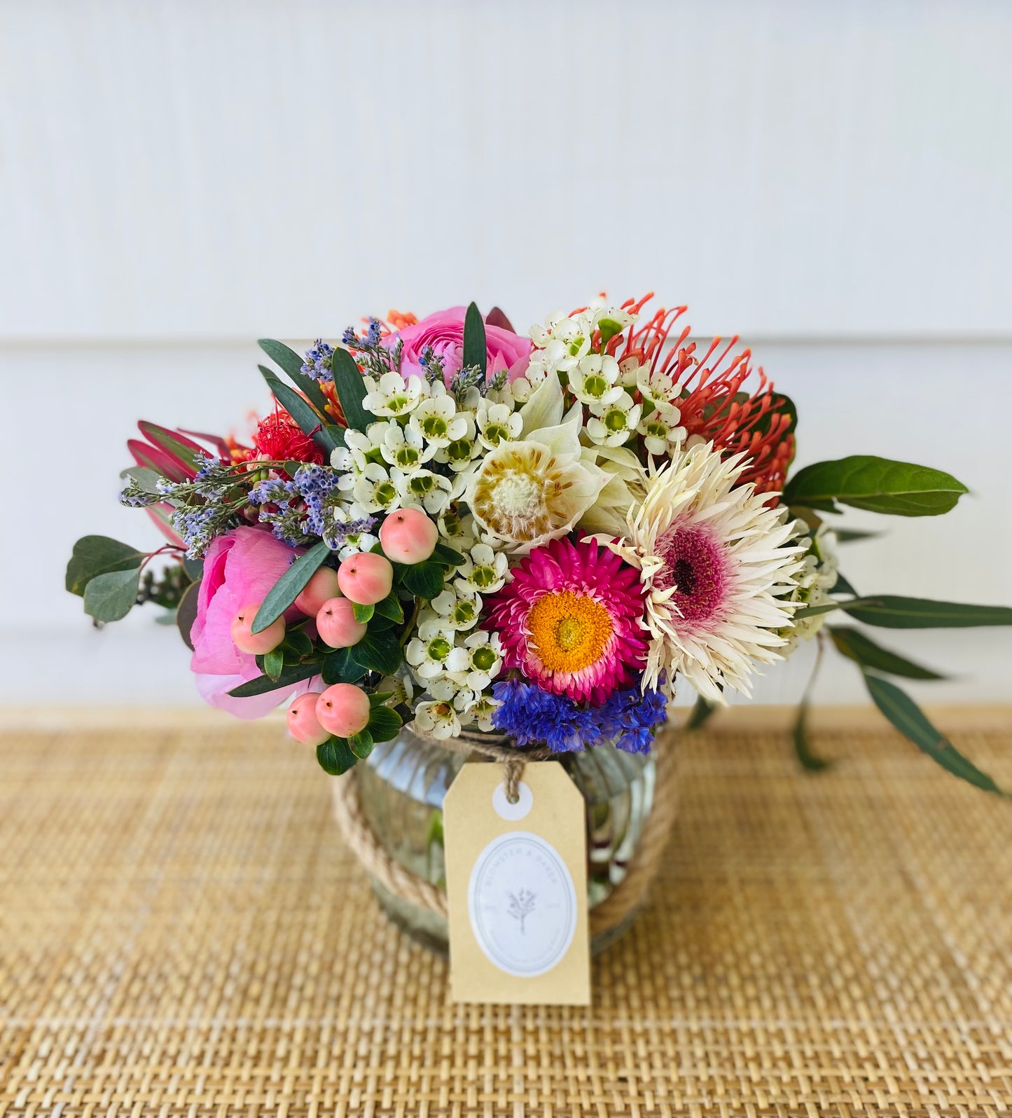 Mini mixed posy in a vase.