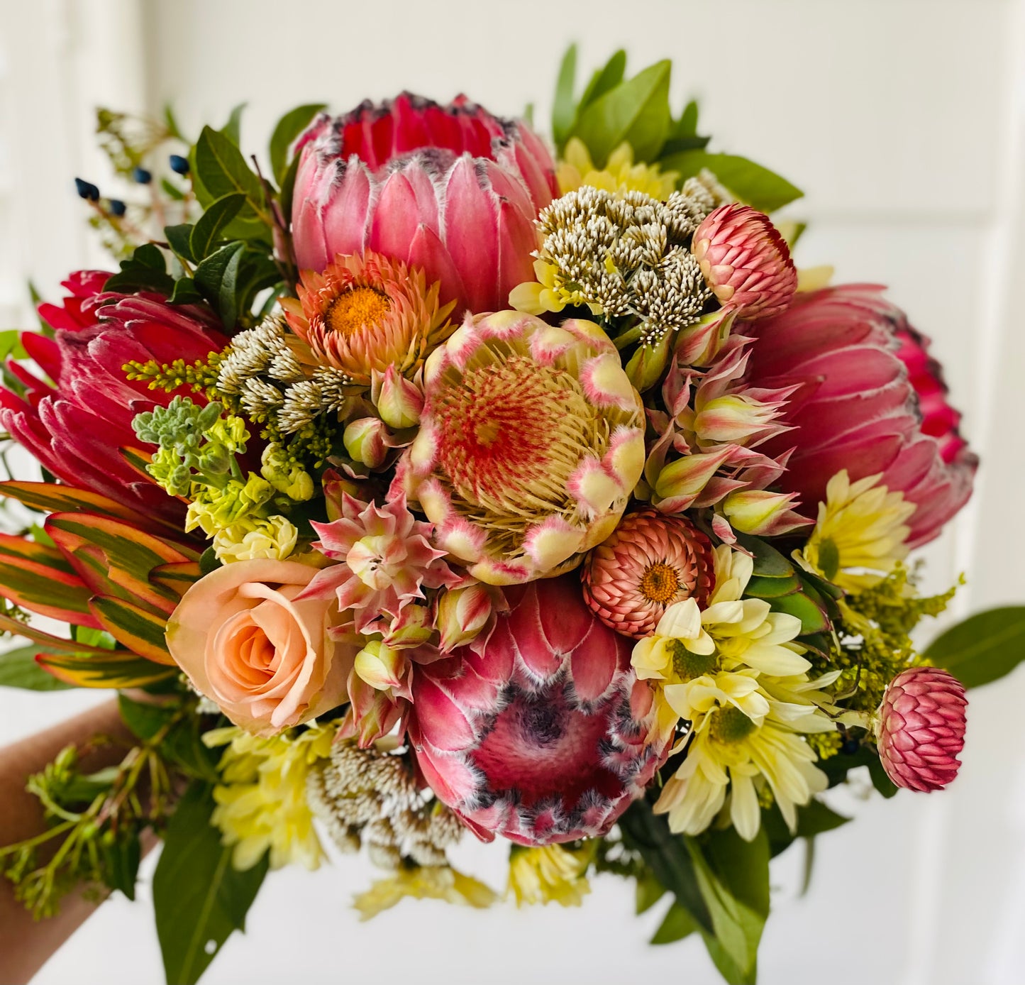 Large Mixed posy ; A mixed bouquet of locally grown flowers and foliage