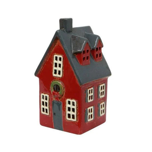 Alsace Tea Light Cottage Red with Wreath | Christmas Tea Light House

FRENCH COUNTRY