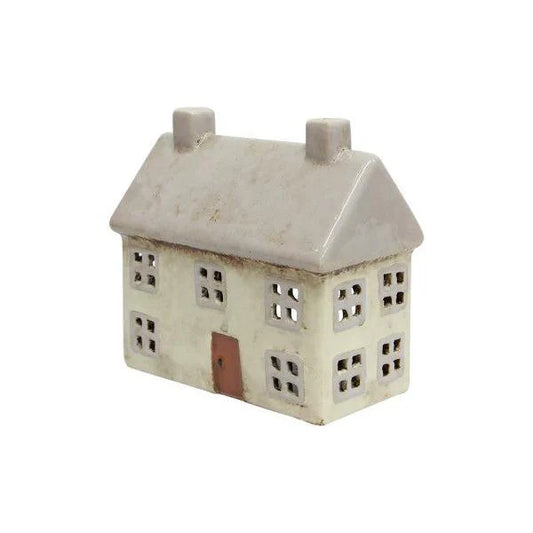 Alsace Cottage Tea Light Light Grey | Christmas Tea Light House
