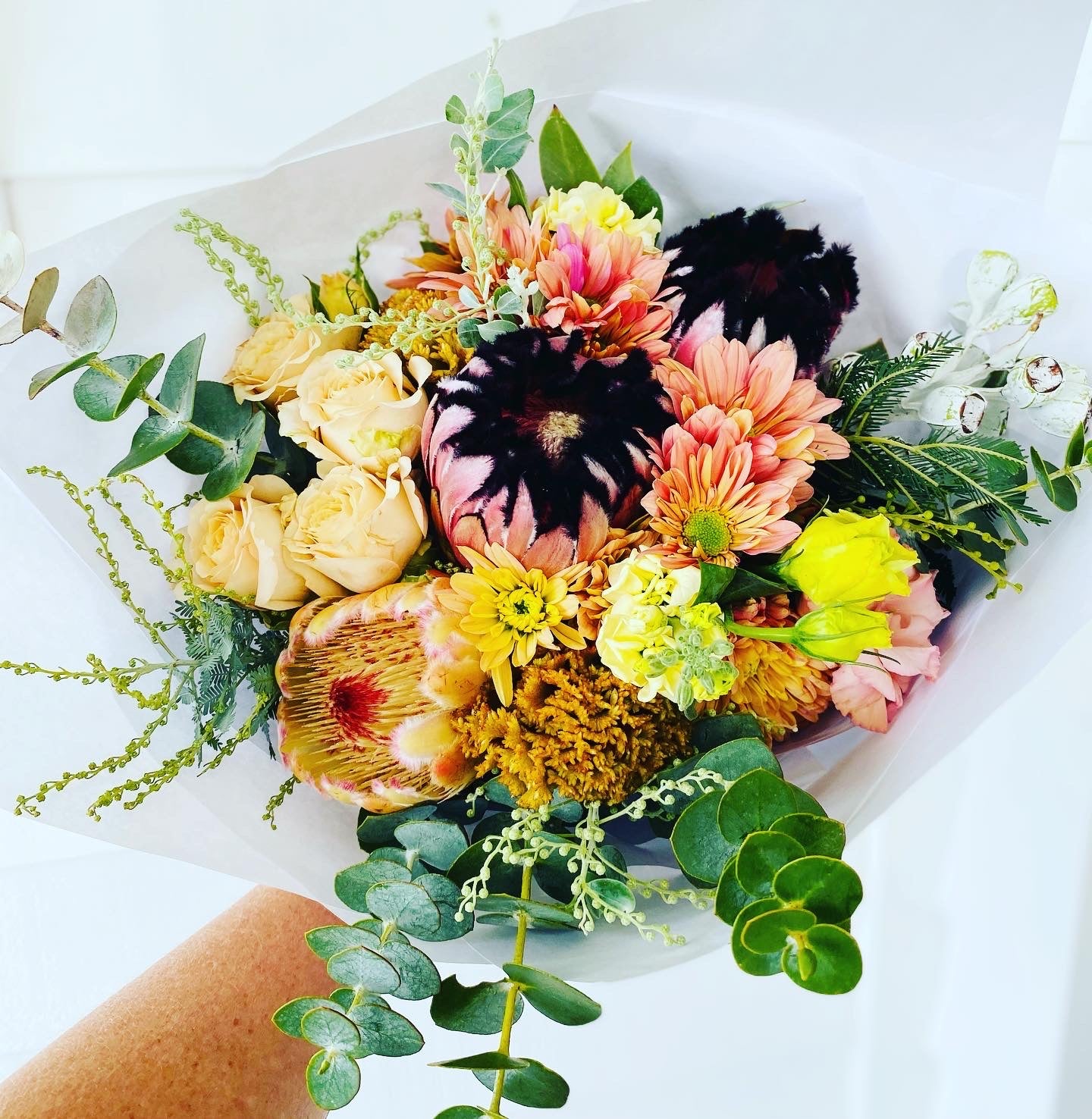 Large Mixed posy ; A mixed bouquet of locally grown flowers and foliage