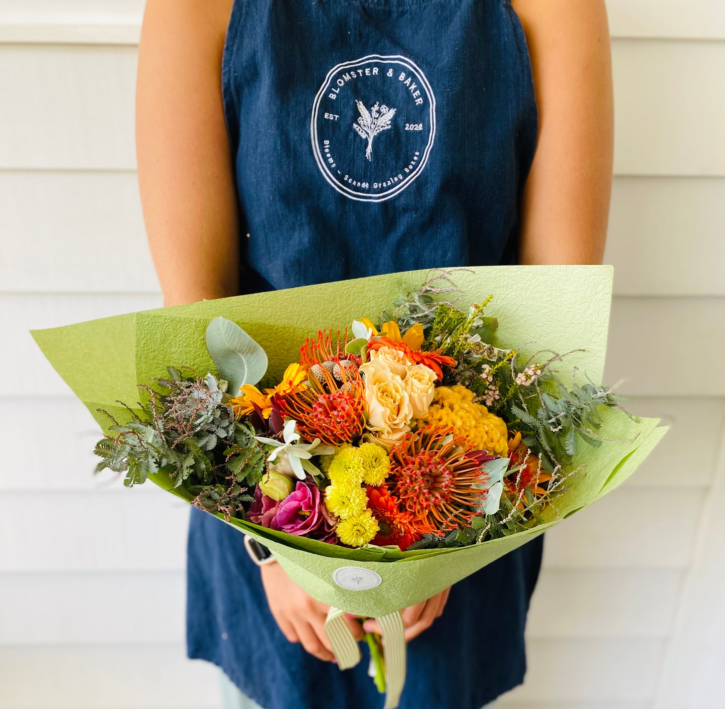 Large Mixed posy ; A mixed bouquet of locally grown flowers and foliage