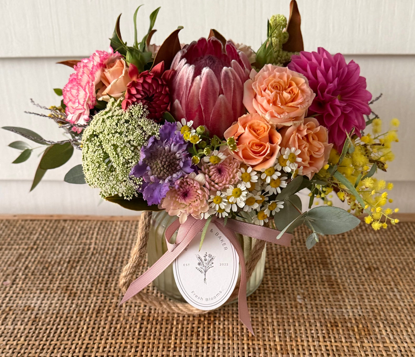 Mini mixed posy in a vase.