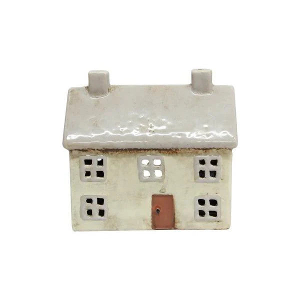 Alsace Cottage Tea Light Light Grey | Christmas Tea Light House