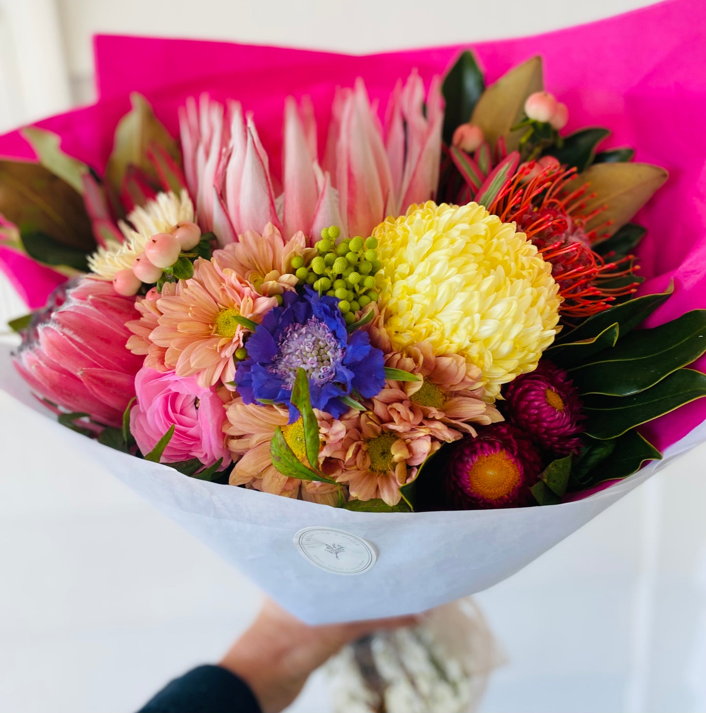 Large Mixed posy ; A mixed bouquet of locally grown flowers and foliage