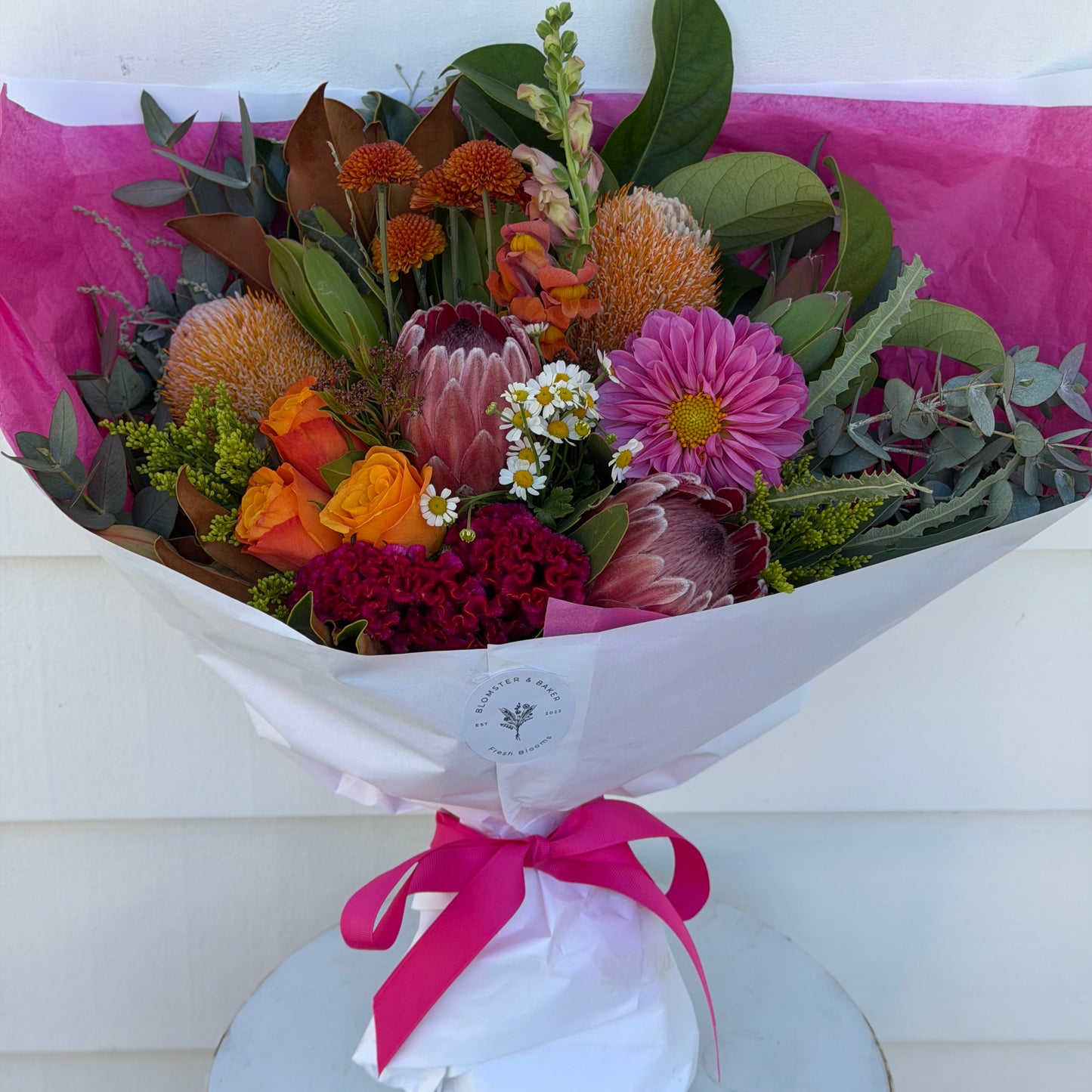 Large Mixed posy ; A mixed bouquet of locally grown flowers and foliage