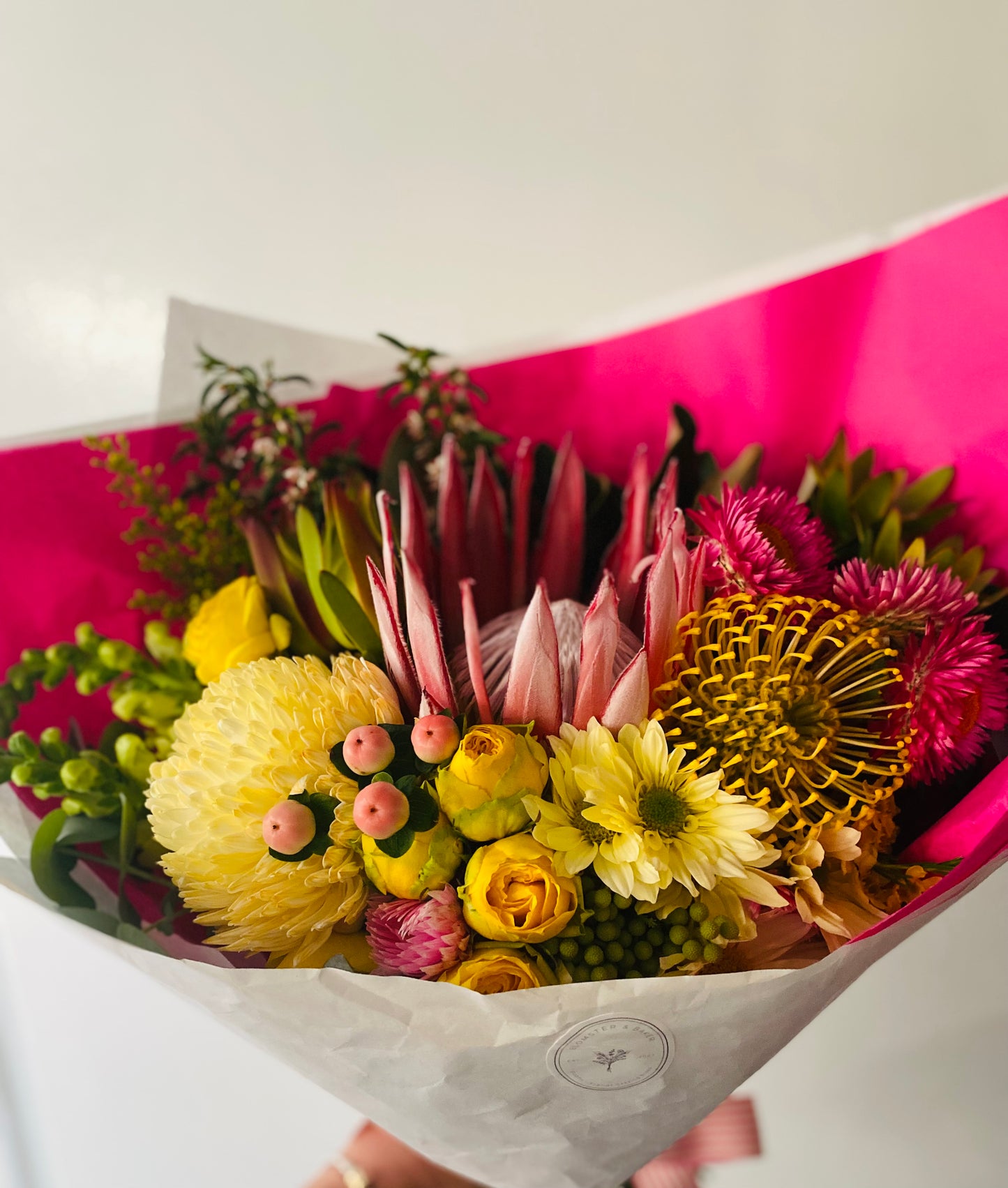 Large Mixed posy ; A mixed bouquet of locally grown flowers and foliage