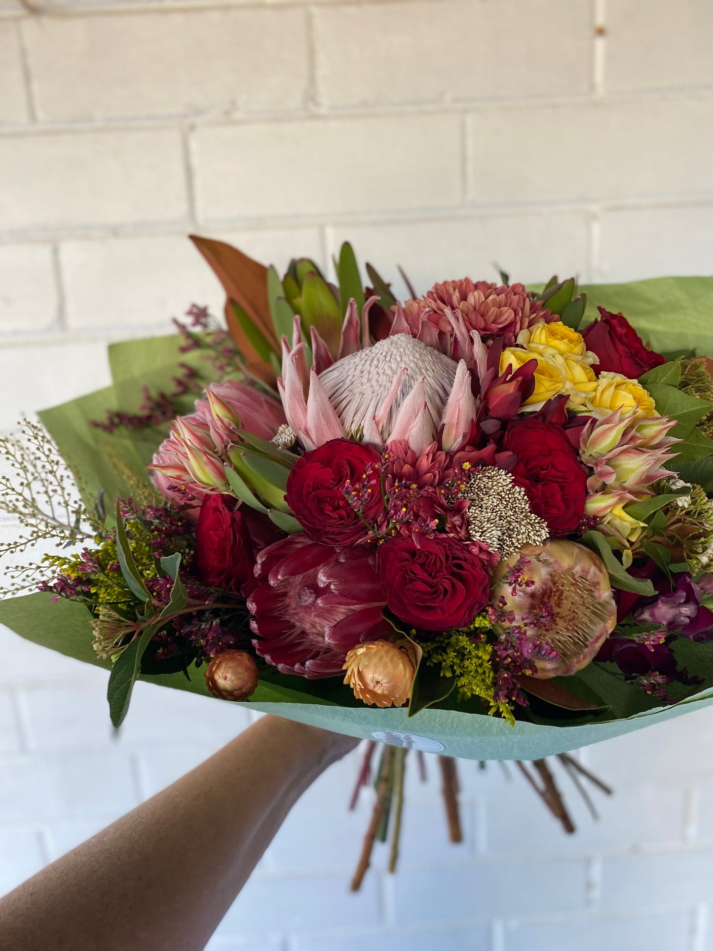 Large Mixed posy ; A mixed bouquet of locally grown flowers and foliage