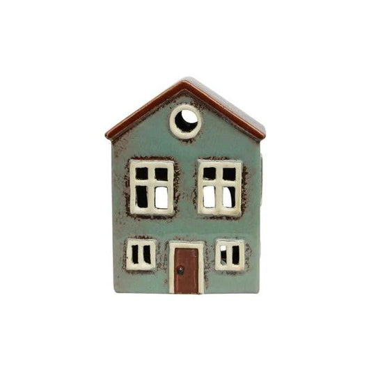Alsace Tea Light House Light Blue | Christmas Tea Light House
