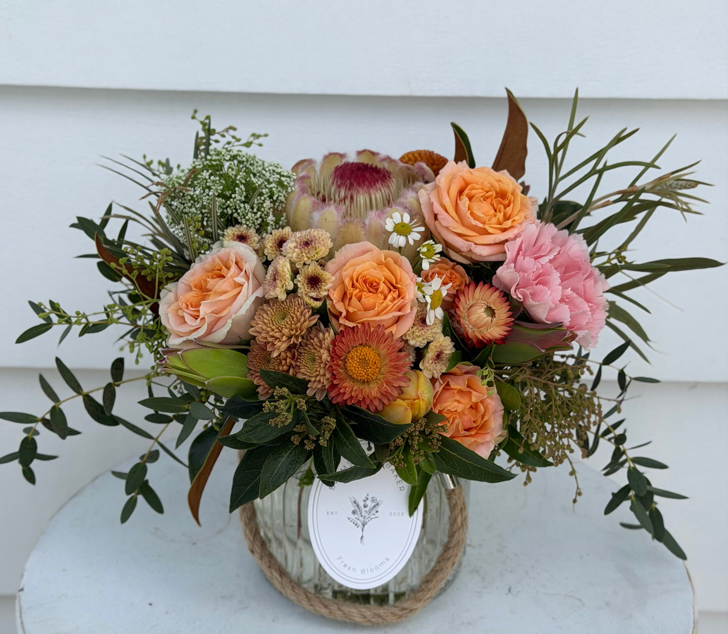 Mini mixed posy in a vase.