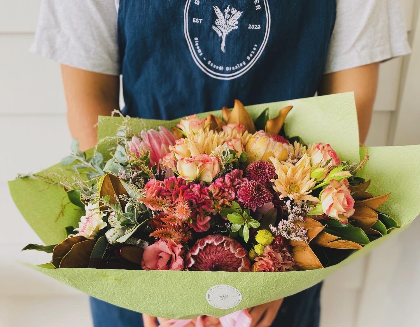 Large Mixed posy ; A mixed bouquet of locally grown flowers and foliage