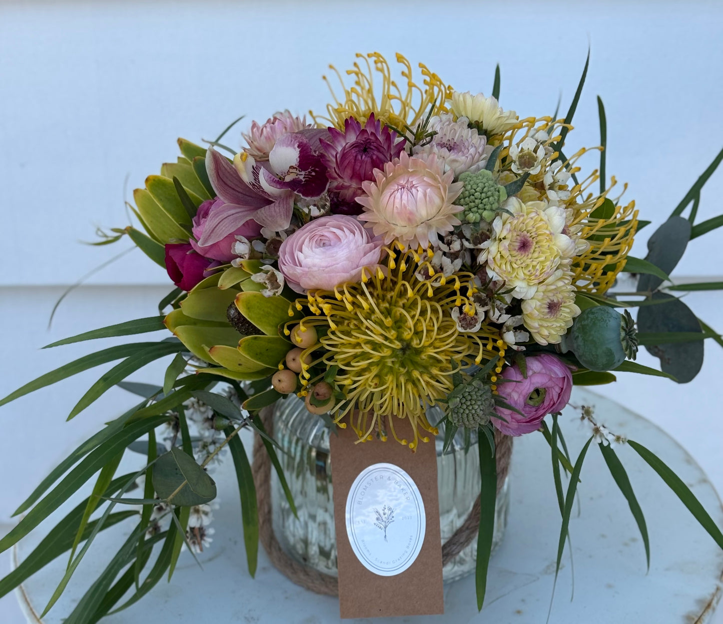 Mini mixed posy in a vase.