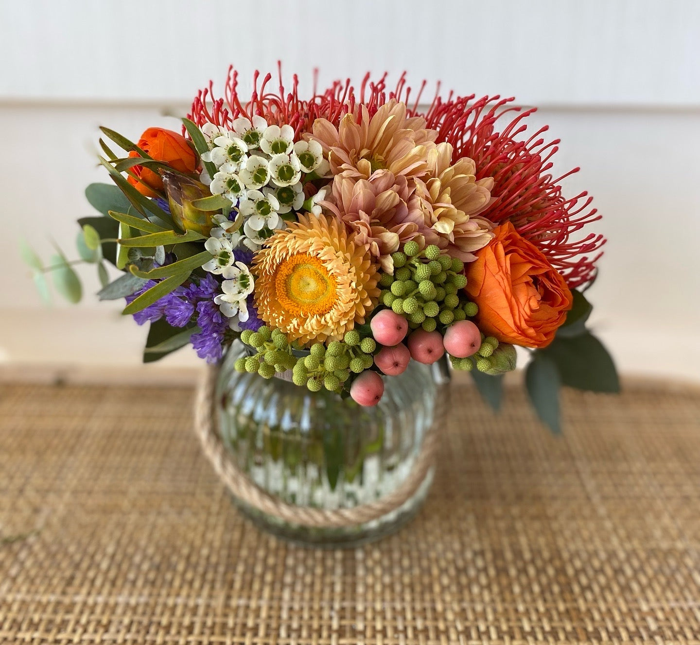 Mini mixed posy in a vase.