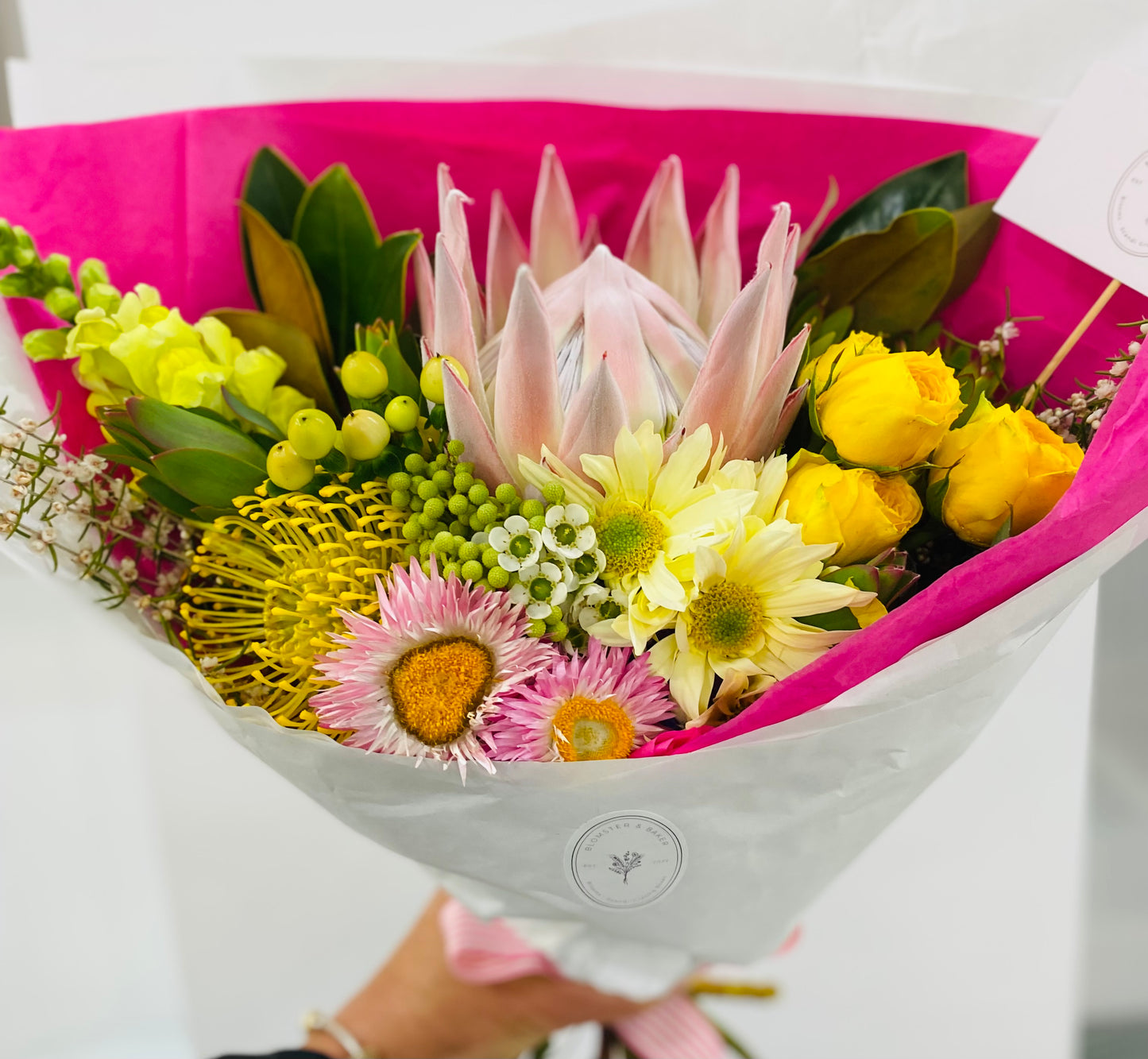 Large Mixed posy ; A mixed bouquet of locally grown flowers and foliage