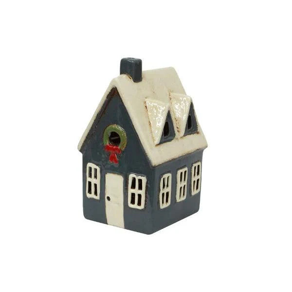 Alsace Tea Light Cottage Navy with Wreath | Christmas Tea Light House

FRENCH COUNTRY