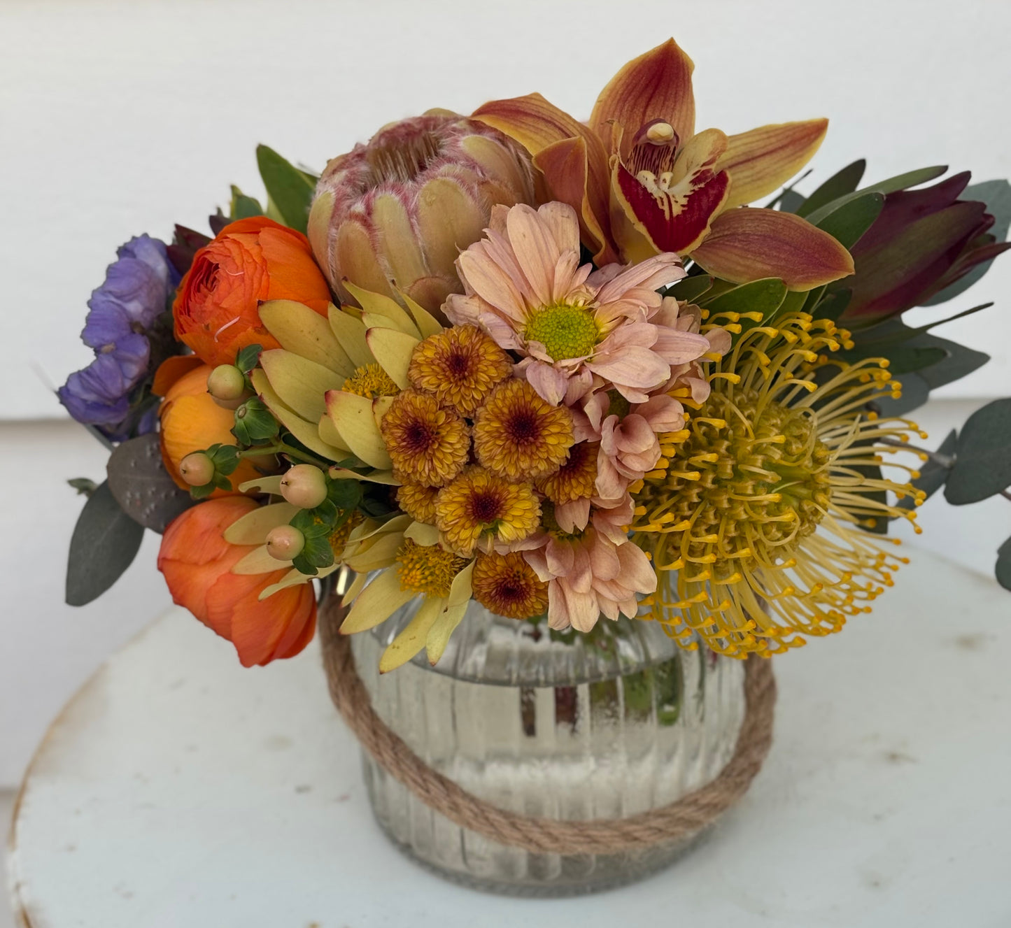 Mini mixed posy in a vase.