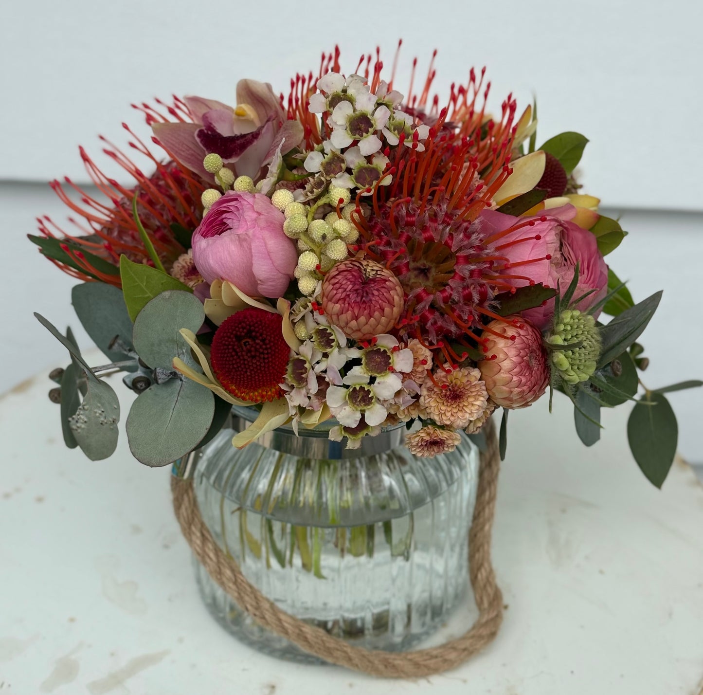 Mini mixed posy in a vase.