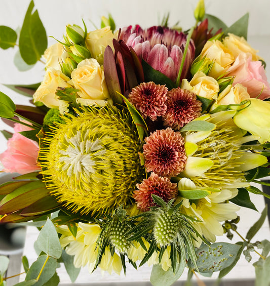 Large Mixed posy ; A mixed bouquet of locally grown flowers and foliage