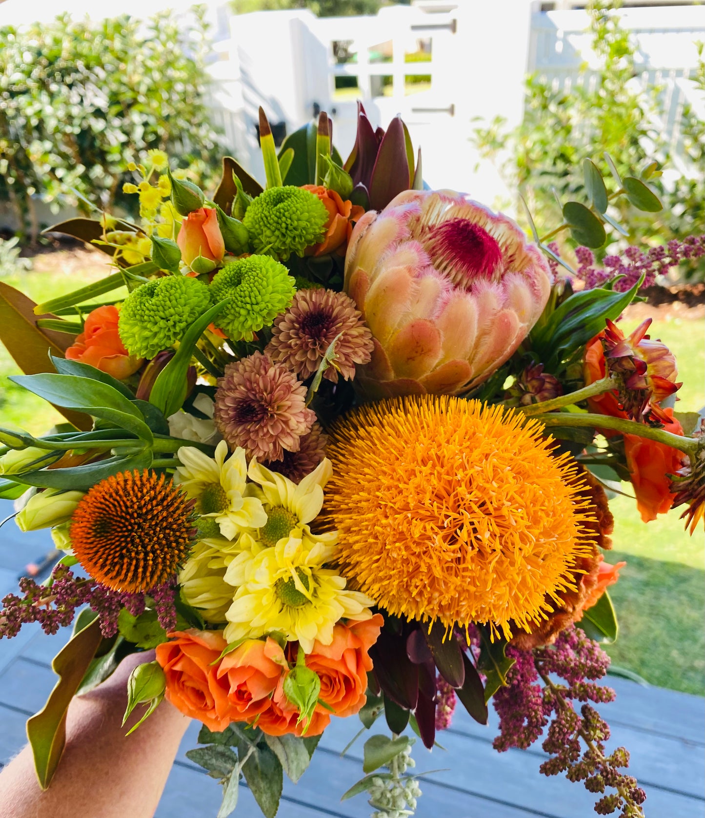 Large Mixed posy ; A mixed bouquet of locally grown flowers and foliage